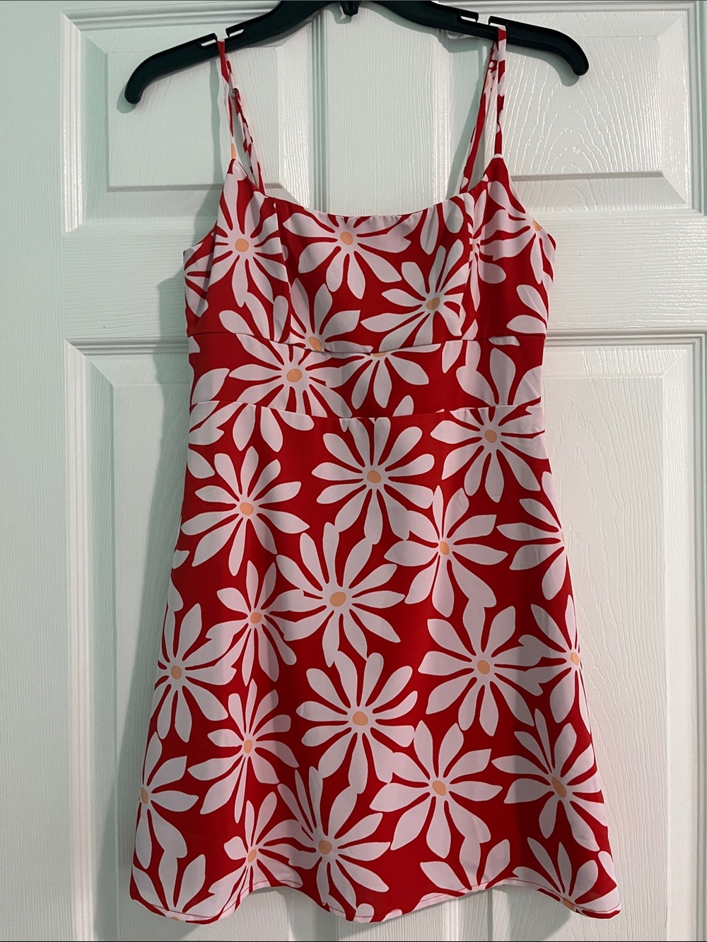 Red Floral A-Line Mini Dress